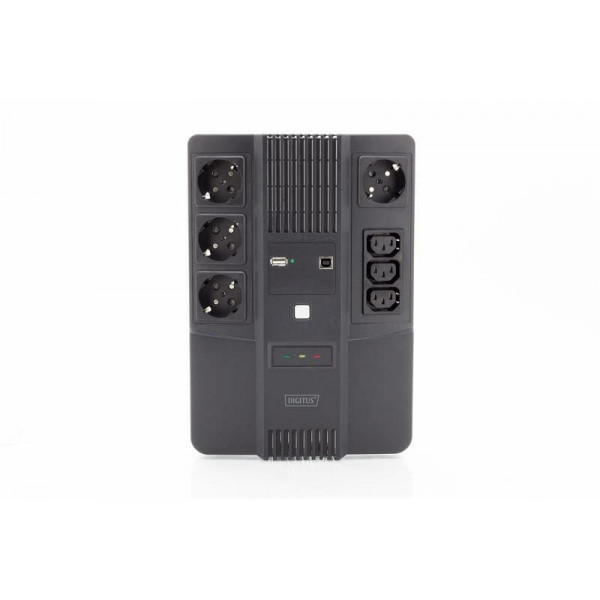 Джерело безперебійного живлення Digitus Line Interactive 600VA, USB, 4хSchuko, 3хС13, LED (DN-170110)