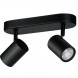 Світильник точковий накладний розумний WiZ Imageo Spots 2х5W 2200-6500K RGB Wi-Fi Black (929002659101)