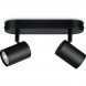 Світильник точковий накладний розумний WiZ Imageo Spots 2х5W 2200-6500K RGB Wi-Fi Black (929002659101)