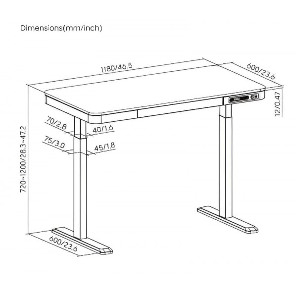 Комп`ютерний стіл 2Е 2E-CE218B-MOTORIZED