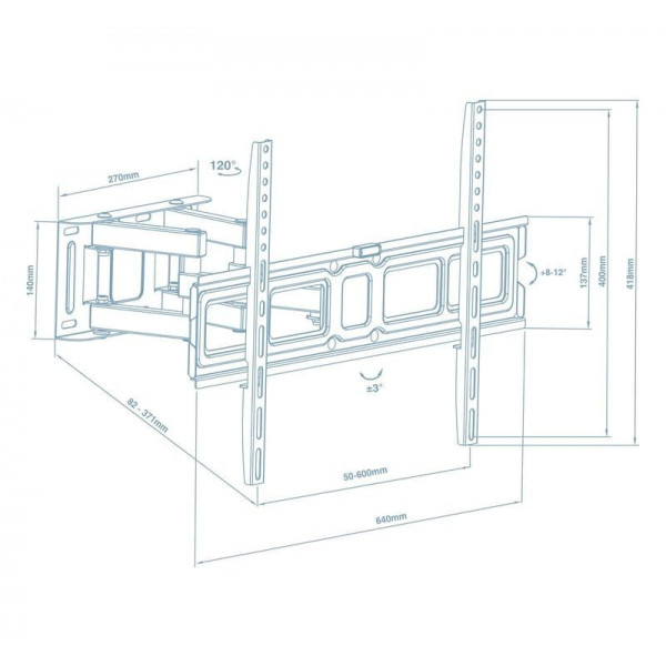 Кронштейн Walfix R-514B (VESA600х400)