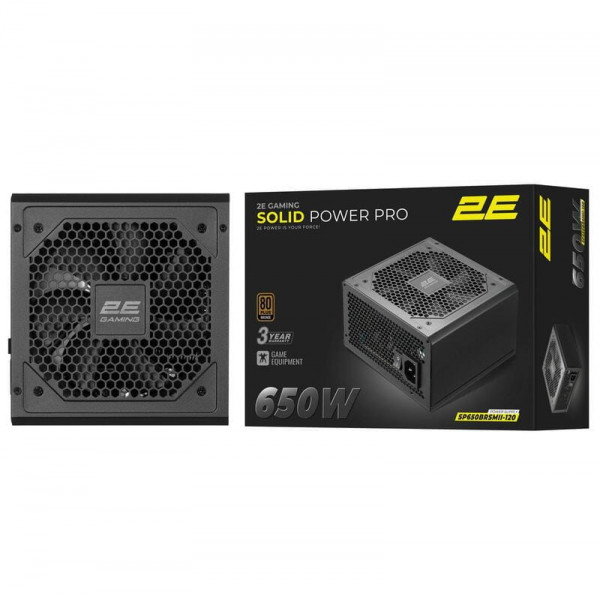 Блок живлення 2E Gaming Solid Power Pro (2E-SP650BRSMII-120) 650W