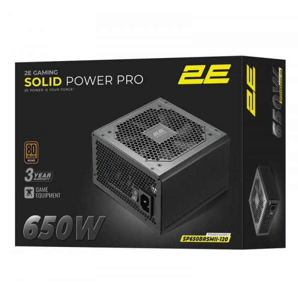 Блок живлення 2E Gaming Solid Power Pro (2E-SP650BRSMII-120) 650W