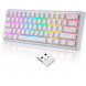 Клавіатура бездротова Motospeed SK66 Gateron Red Hot Swap White (mtsk66wmr)