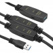 Активний подовжувач PowerPlant USB - USB V 3.0 (M/F), 20 м, чорний (CA912865)
