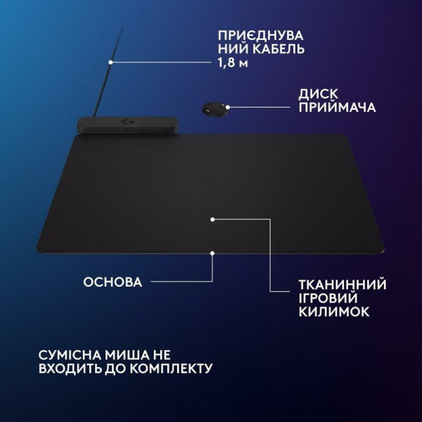Ігрова поверхня Logitech G PowerPlay 2 Black (947-000003)