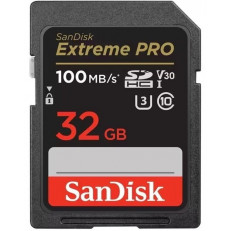 Карта пам`яті SDHC 32GB UHS-I/U3 Class 10 SanDisk Extreme Pro V30 R100/W90MB/s 4K (SDSDXXO-032G-GN4IN)
