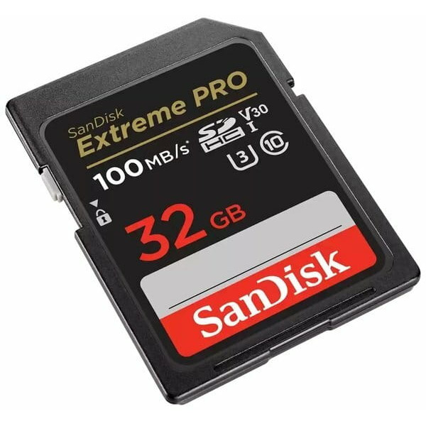 Карта пам`яті SDHC 32GB UHS-I/U3 Class 10 SanDisk Extreme Pro V30 R100/W90MB/s 4K (SDSDXXO-032G-GN4IN)