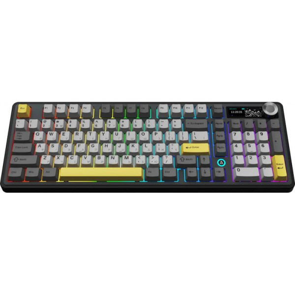 Клавіатура бездротова Ajazz AK980 V2 Maillard Switch Black (AK980-V2-M-BGY)