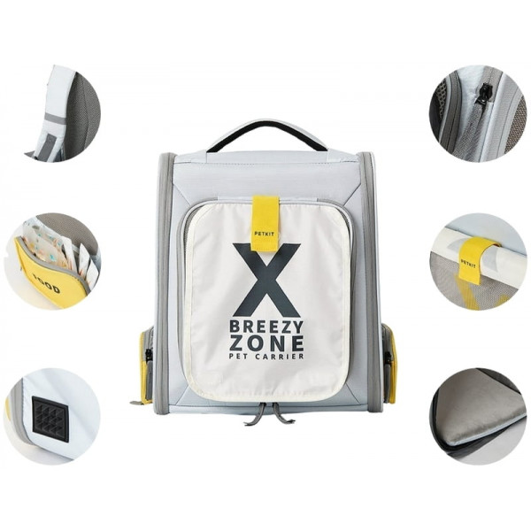 Рюкзак-переноска Petkit Breezy xZone Pet Carrier Grey (P7703)