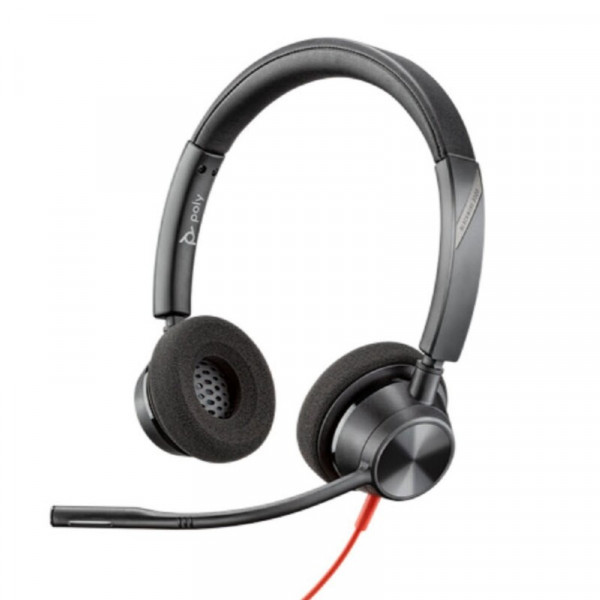 Гарнітура Poly стерео On-ear Poly Blackwire 3320-M Black (8X220AA)