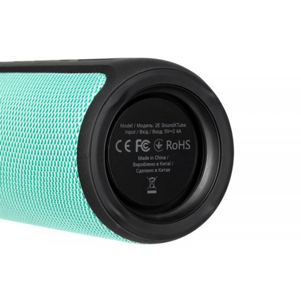 Акустична система 2E SoundXTube TWS MP3 Wireless Waterproof Turquoise (2E-BSSXTWTQ)